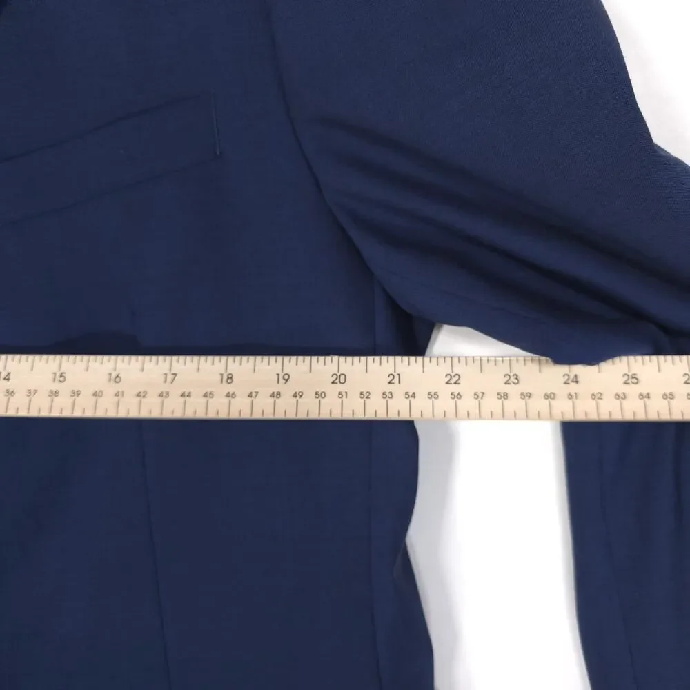 JOHN VARVATOS USA Mens Sport Coat Blazer‎ 42R Blue 100% Wool PREMIUM TAILORED